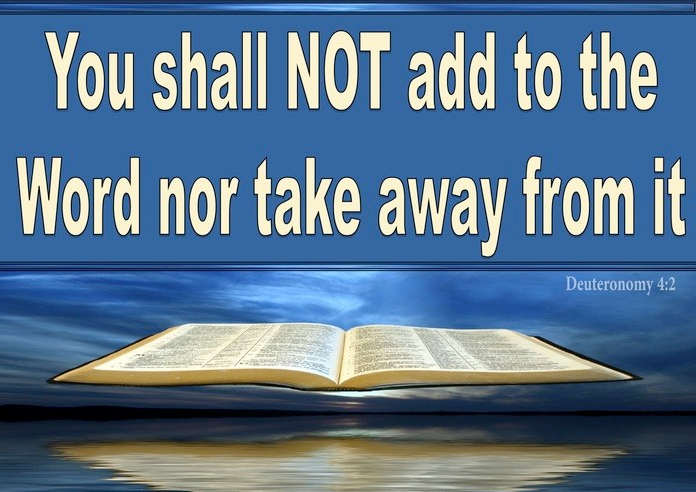 Deuteronomy 4-2 Do Not Add To Or Take Away From The Word Of God blue