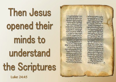 Luke 24-45 Then Jesus Opened Their Minds To Understand Scripture beige